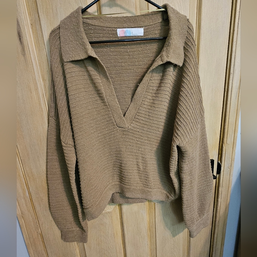 Free People 2 piece cable knit lounge set